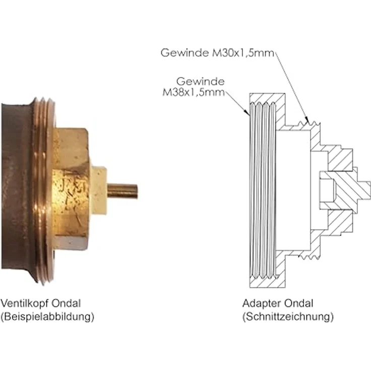 Eurotronic 700 100 011 Adapter Ondal M38 X1,5 mm – Bild 2