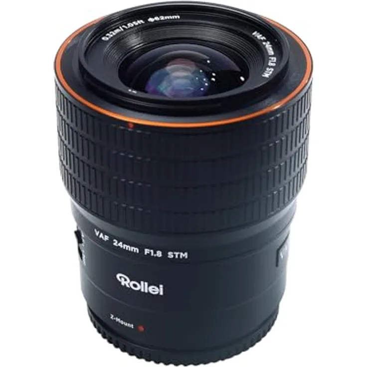 Rollei AF 24 mm F/1.8 Vollformat Objektiv für Nikon Z, STM-Autofokus, HFT-X Beschichtung, Vollmetall Gehäuse, 483g, kompatibel mit APS-C und Full Frame Kameras