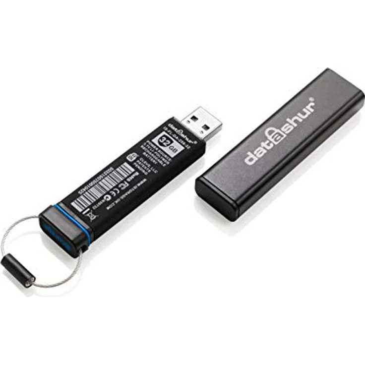 iStorage datAshur verschlüsselter 4GB 2.0 USB-Stick (AES 256-bit Hardware-Verschlüsselung) Speicherstick Schwarz – Bild 4