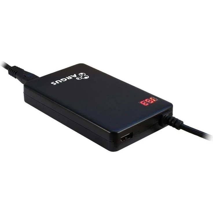 Intertech Argus NB-90SA, 90W Notebookuniversalnetzteil mit automatischer Voltanpassung und USB-Port, Schwarz