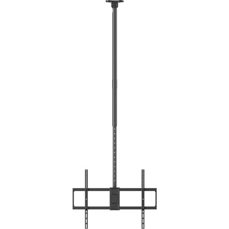 Reflecta PALLAS 100-8060T, Neigbare und Höhenverstellbare TV-Deckenhalterung für Fernseher bis 100 Zoll, max. 80 kg, teleskopische Längenverstellung, Flexibel für flache und schrägendecken