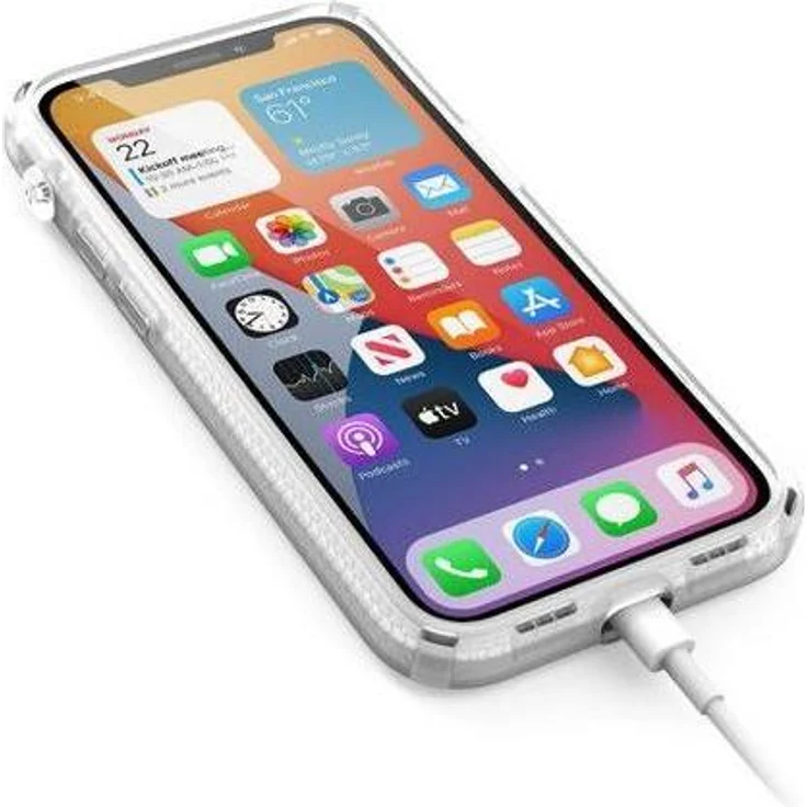 Catalyst Impact Case für iPhone 12 Mini, Transparent, 4,5 m Fallschutz, Crux-Befestigungssystem, inkl. Handschlaufe