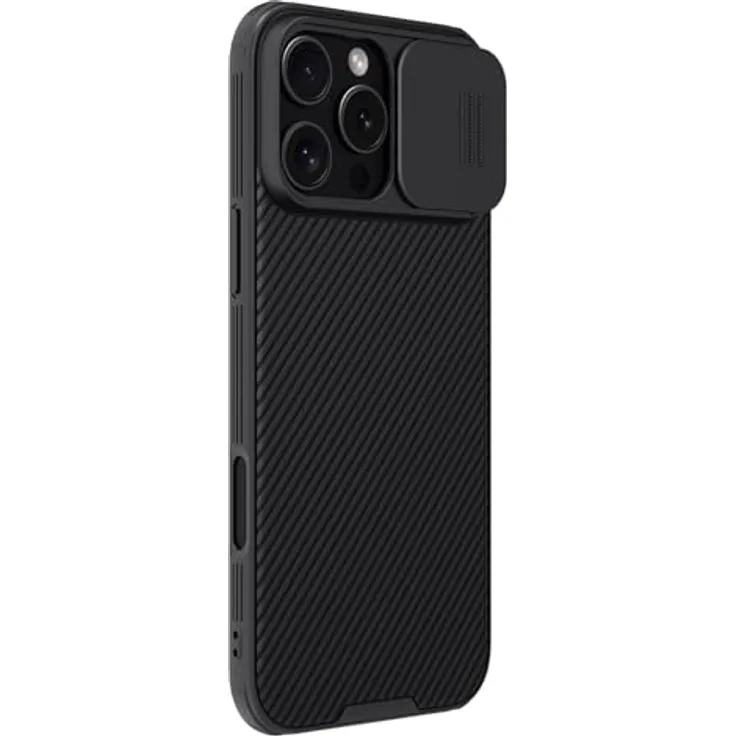 Nillkin CamShield Pro Series Schutzhülle für Apple iPhone 16 Pro Max, Schwarz, robuste Schutzfunktion mit Kameraschutz