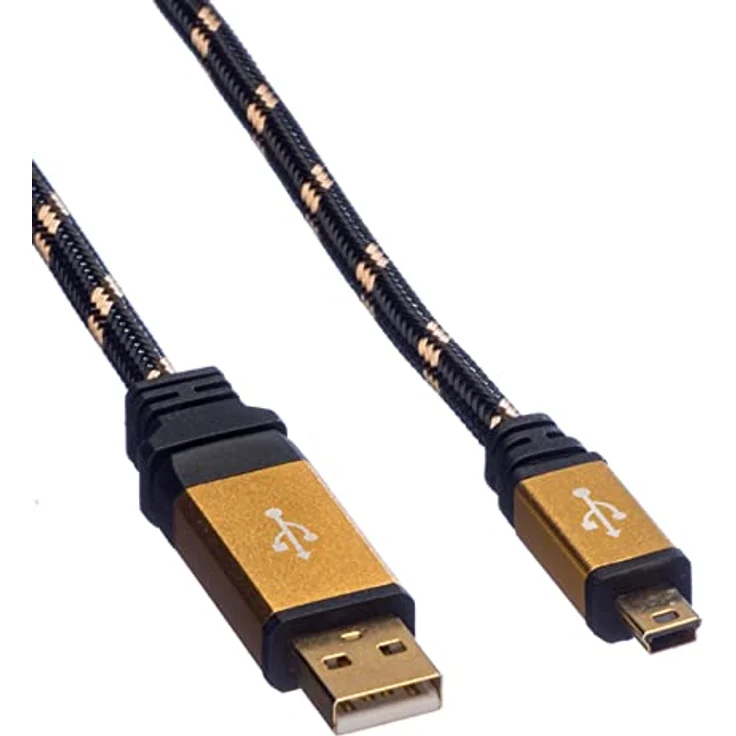 Roline GOLD USB 2.0 Kabel, Typ A - 5-Pin Mini 0,8m (11.02.8821) – Bild 5