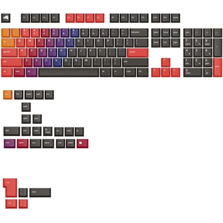 Glorious GPBT Gradient Keycaps, Celestial Fire - ANSI Layout (US), PBT, Dye-Sub – Bild 1