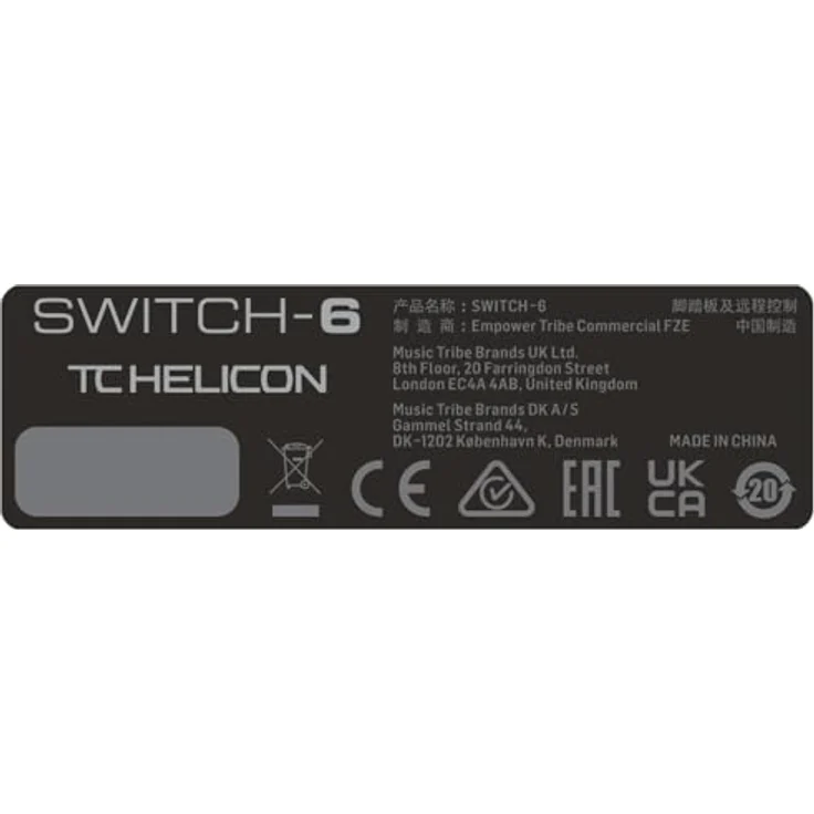 TC Helicon Switch-6, Fussschalter für Vocal- und Gitarren-Multieffektgeräte, 6 Taster, robustes Metallgehäuse, kompatibel mit VoiceLive 2 und 3 – Bild 5