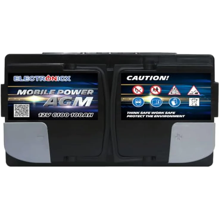 Electronicx Mobile Edition AGM Batterie 100AH - 12V wartungsfreie Versorgungsbatterie für Freizeit, Boot & Wohnmobil, temperaturbeständig, kippbar – Bild 5