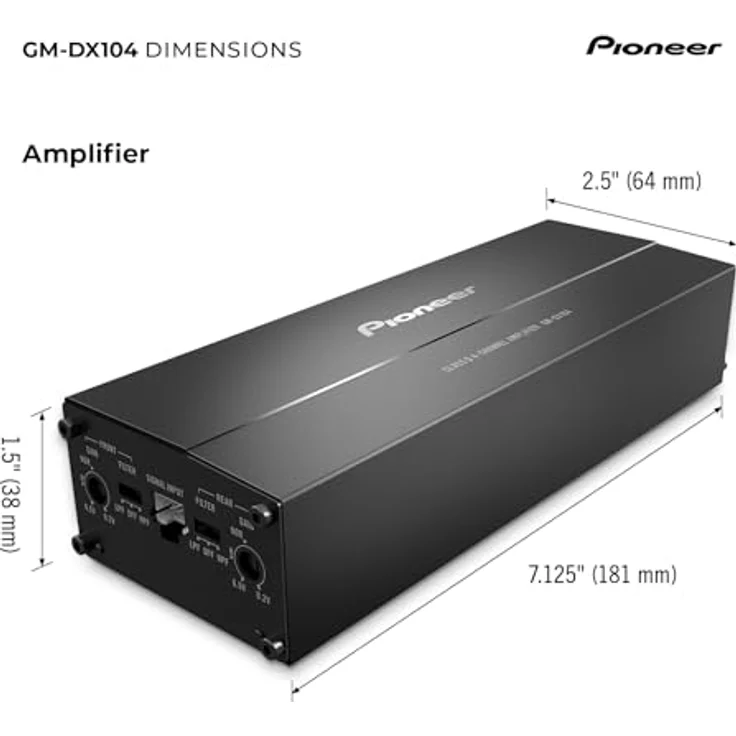 Pioneer GM-DX104, kompakter 4-Kanal-Verstärker mit 400 W Leistung und Class-D-Technologie – Bild 6