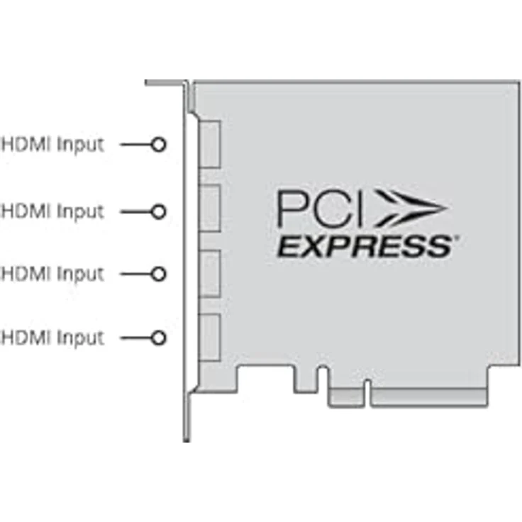 Blackmagic DeckLink Quad HDMI Recorder, PCIe Capture Card für 4K- und HD-Videoaufzeichnung, Schwarz – Bild 2