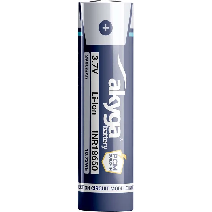 Akyga Li-Ion Akku INR18650 AKY2455, 3.7V / 2900mAh mit PCM-Schutz, zylindrisch