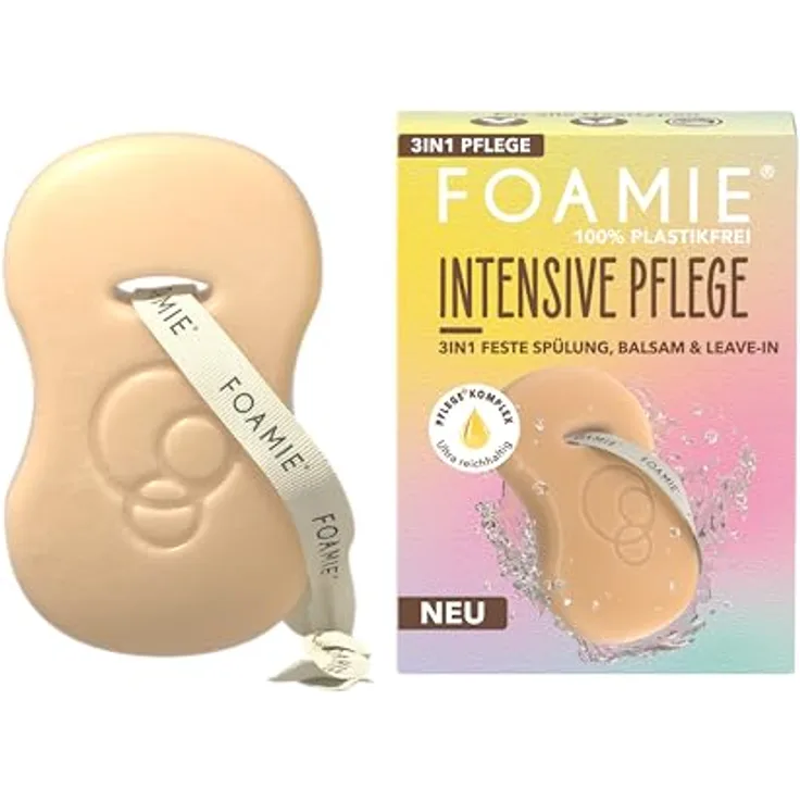 Foamie 3in1 Conditioner mit Olivenöl, Shea & Kakaobutter, 45g - Pflegespülung, Haarmaske & Leave-in-Spülung, leicht kämmbares Haar