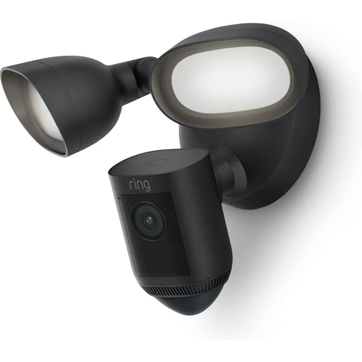 Ring Floodlight Cam Wired Pro - 2024 - Black Netzwerkkamera mit 1920 x 1080 Pixel, Schwarz