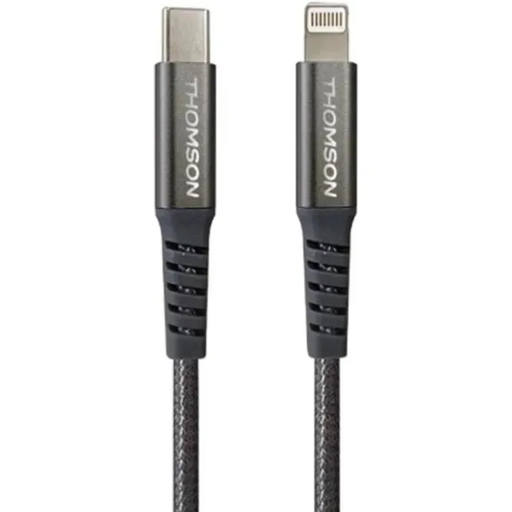 THOMSON USB-C auf Lightning 5A Lade- und Datenkabel, 1,5 m Länge, mehrfarbig