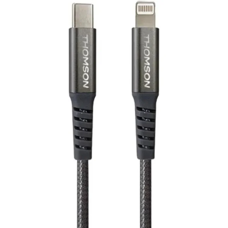 THOMSON USB-C auf Lightning 5A Lade- und Datenkabel, 1,5 m Länge, mehrfarbig