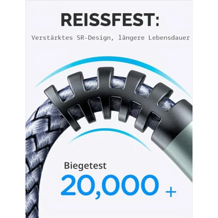 AINOPE USB 3.0 Verlängerungskabel 2 Stück, 1M, A Stecker auf A Buchse, Aluminiumstecker, Nylon Stoffmantel, Schnellladung & Datensynchronisation für Kartenlesegerät, Tastatur, Drucker, Scanner, Kamera – Bild 5