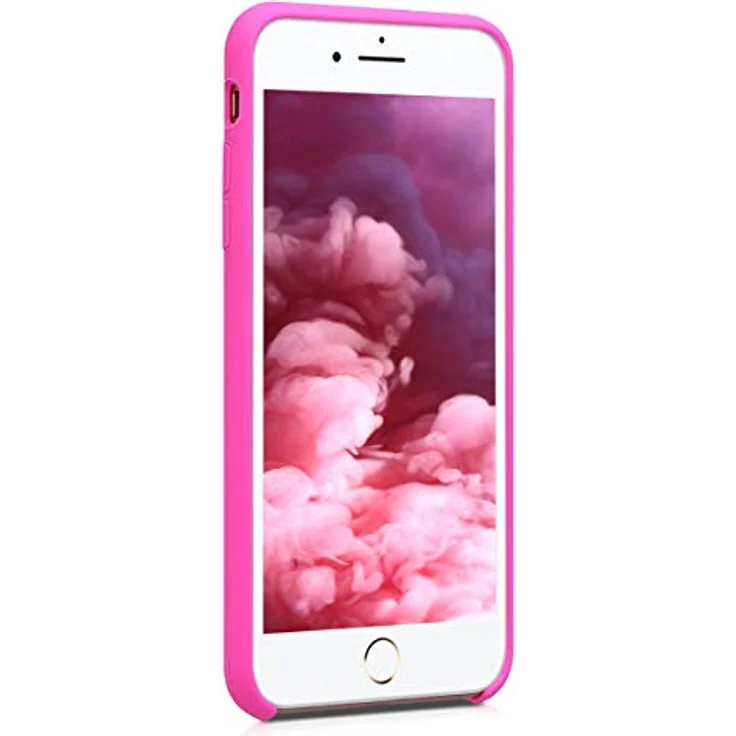kwmobile iPhone 7 Plus/8 Plus Silikon Hülle - Magenta - Flexibles TPU Case - Rutschfest - Kabelloses Laden – Bild 3