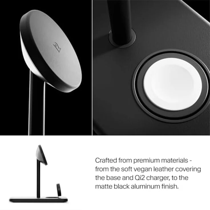 Twelve South HiRise 3 Deluxe, 3-in-1 Wireless Charger für MagSafe-Geräte, Qi2, weiß – Bild 5