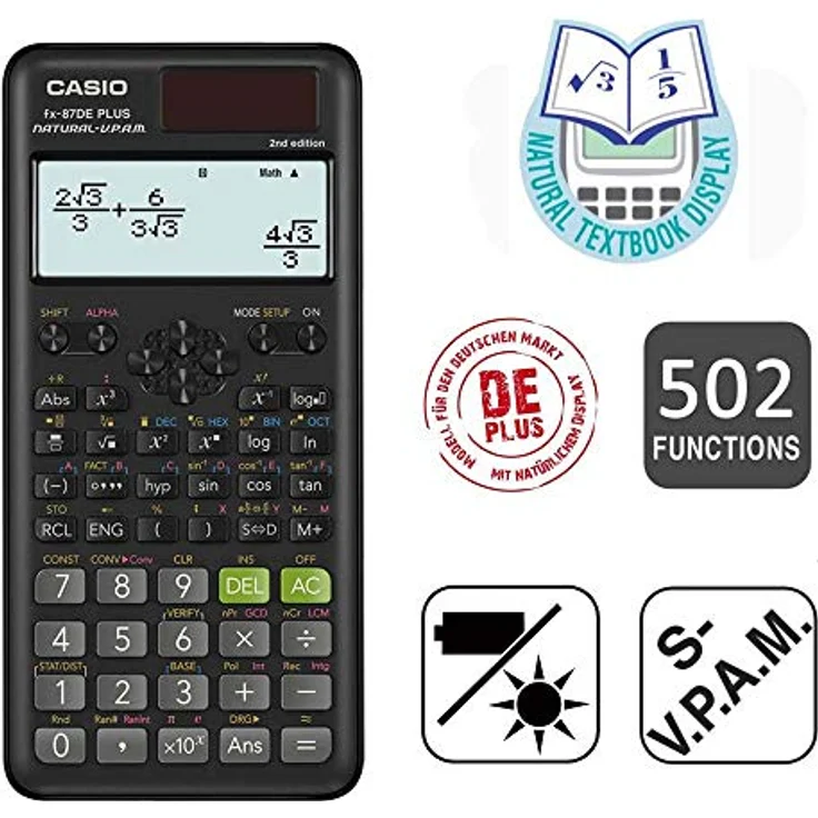 CASIO FX-87DE Plus-2 Schulrechner – Bild 4