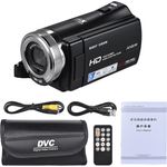 Andoer V12, 1080P Full HD Camcorder mit 16x Digitalzoom, 3,0 Zoll drehbarem LCD, 20 MP, Nachtsicht, Gesichtserkennung und Gesichtverschönerung