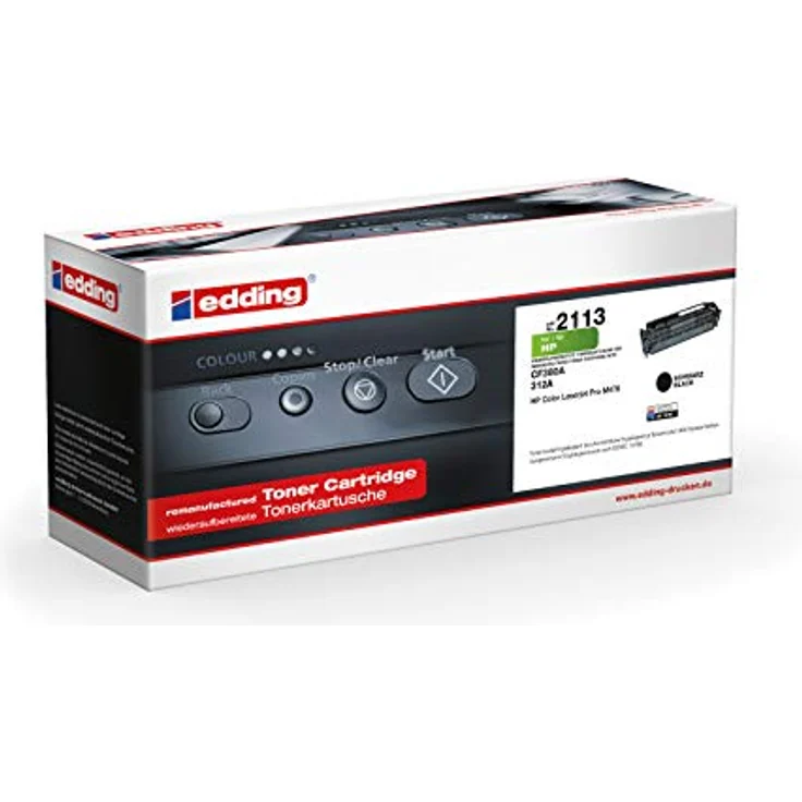 edding Toner EDD-2113, Schwarz, 2400 Seiten Reichweite, ersetzt HP 312A (CF380A) – Bild 1