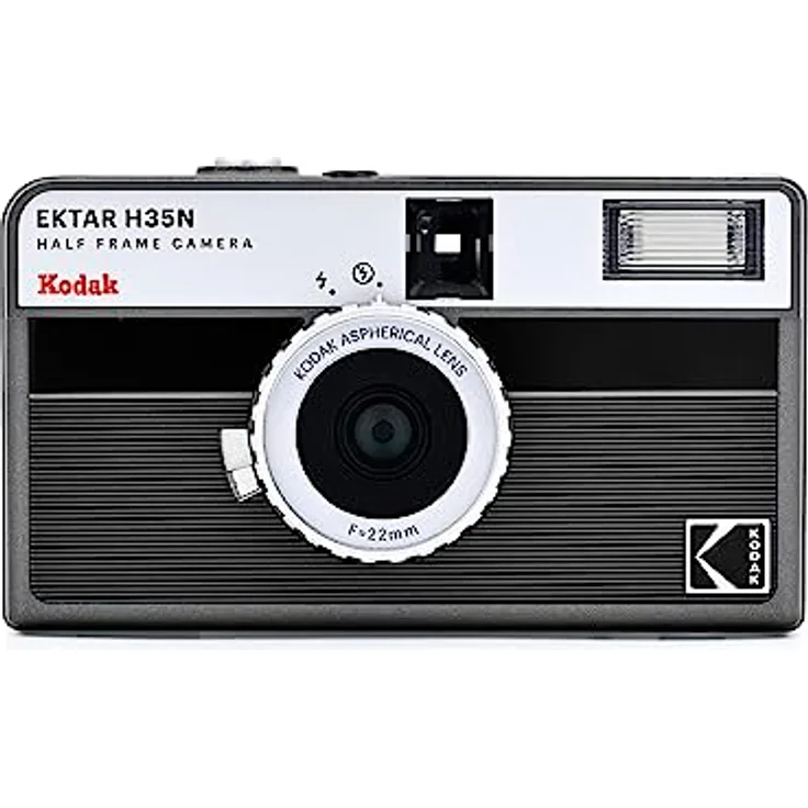 KODAK EKTAR H35N Halbrahmen-Filmkamera, fokusfrei, Glühbirnenfunktion, Sternfilter, 35 mm, beschichtetes Objektiv (Blau)
