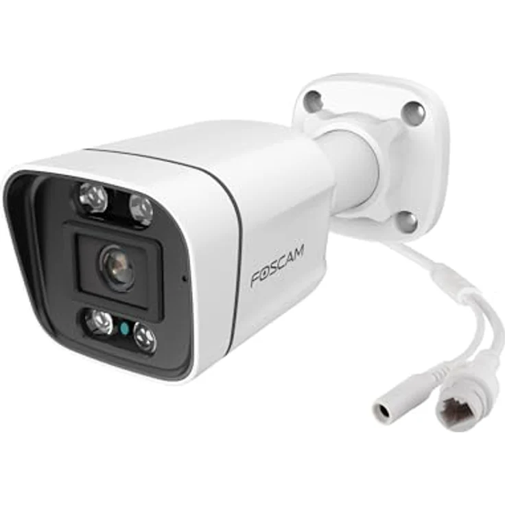 Foscam V8EP 8 MP POE- Überwachungskamera mit integriertem Scheinwerfer und Alarmsirene, Nachtsicht bis 20m, Zwei-Wege-Audio, Wasserfest – Bild 2