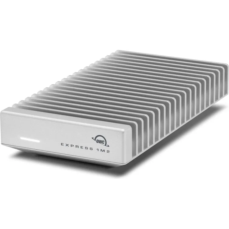 OWC Express 1M2 USB4 SSD 4 TB, externe SSD mit 6000 MB/s Leserate, Silber