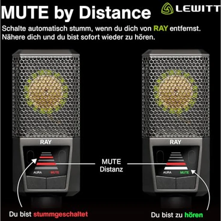 Lewitt Mikrofon, Ray - Kondensatormikrofon mit AURA Technologie und Record-Ready Sound – Bild 6
