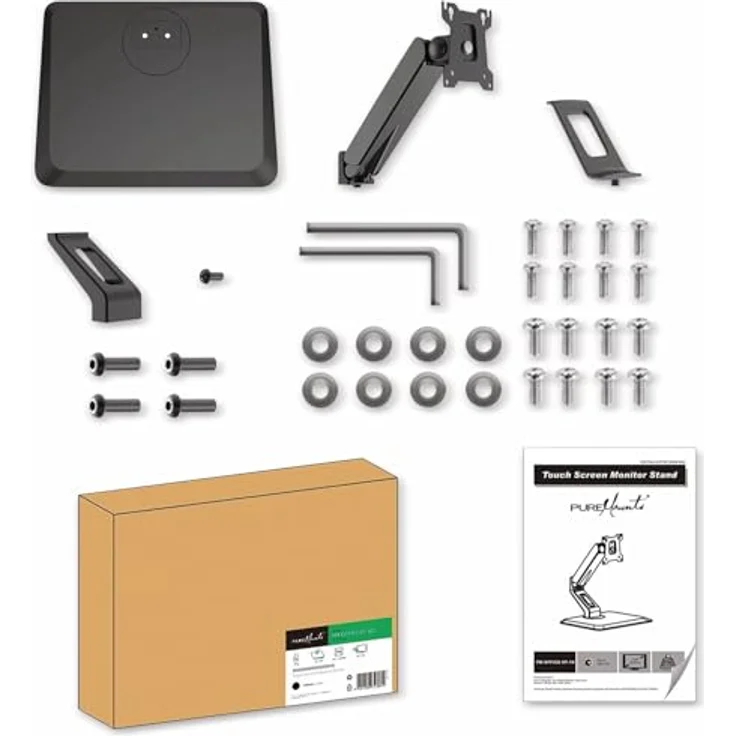 PureMounts PM-OFFI-ST-10 Schreibtisch Halterung für Touchscreens und Monitore mit 43-81 cm (17-32 Zoll), VESA 75x75 bis 100x100, vollbeweglich, Traglast max: 10kg, schwarz – Bild 5