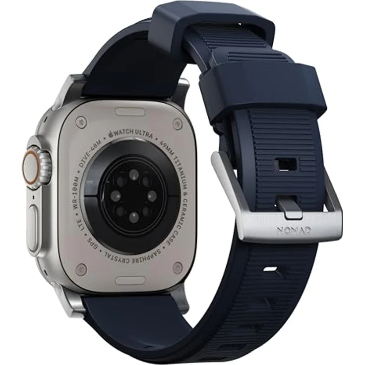 Nomad Rugged Strap Atlantic Blue Uhrenarmband mit rostfreiem Stahl, wasserresistent, in Blau – Bild 2