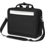 Dicota Top Traveller SEVEN 14-16 (16"), Notebooktasche aus 100% recyceltem PET, Schwarz mit Fronttasche und Schulterriemen