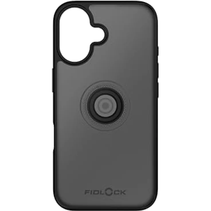 Fidlock Vacuum iPhone 16 Phone Case, 360 Grad drehbar, weicher Kratzschutz, schwarz