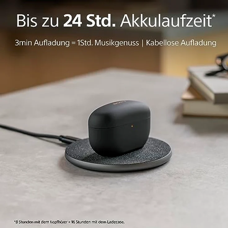 Sony WF-1000XM5 Kabellose Noise Cancelling Kopfhörer, Bluetooth, In-Ear-Kopfhörer, Mikrofon, bis zu 24 Stunden Akkulaufzeit, Schnellladefunktion, IPX4, iOS & Android kompatibel - Schwarz – Bild 5
