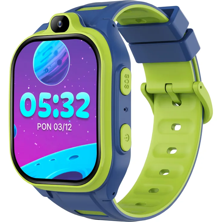 Forever BOOST KW-530, Smartwatch für Kinder mit GPS, 4G, Geofencing, Videoanruf, 2 MP Kamera, IP67, Blau