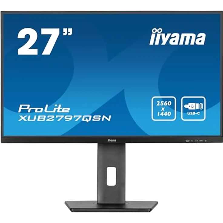 iiyama Prolite XUB2797QSN-B2 27" IPS LED-Monitor WQHD 100Hz USB-C Dock 65W LAN Schwarz – Bild 3