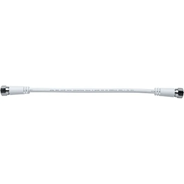 Axing MAK 020-80, Doppelt geschirmtes Koaxialkabel Class A mit F-Stecker, 0,20 m für Kabelreceiver und Satellitenempfang – Bild 1