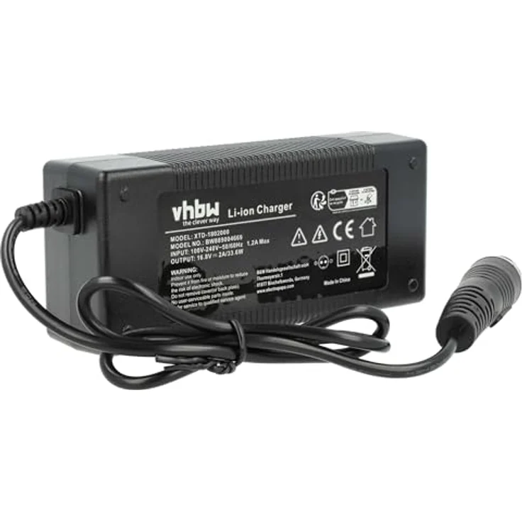 vhbw Ladegerät inkl. Akku (5000 mAh), kompatibel mit Shimano PLEMIO 3000 Li-Ion-Akkus, 3-teiliges Ladeset mit Eurostecker und Gleitfett – Bild 3