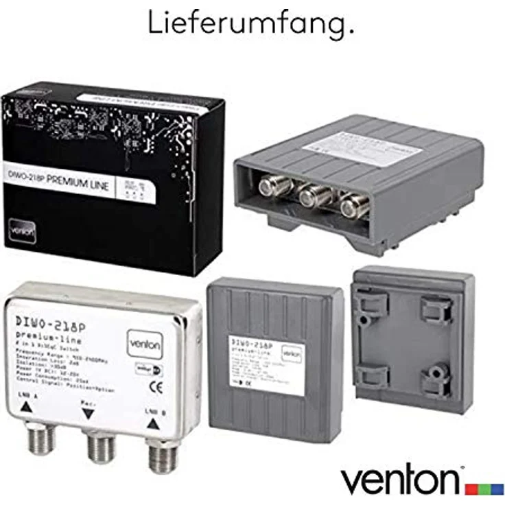 Venton DiSEqC 2/1 Schalter DIWO-218P I Sat Switch für 2 Satelliten 1 Sat-Receiver I Sat Umschalter 2.0 mit Wetterschutzgehäuse - 4K Ultra HD-TV 3D Full-HD I Einkabellösung Sat I kein Multischalter – Bild 5