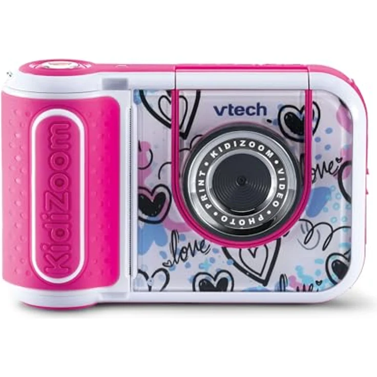 Vtech KidiZoom Print Cam Scrapbook Bundle pink, kreative Kamera mit Sofortdruckfunktion, inkl. Scrapbook, Stickern, Stift und Druckerpapier – Bild 3