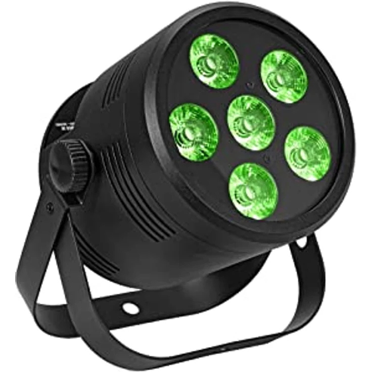 Eurolite LED Silent Par 6 QCL Floor, leistungsstarker Scheinwerfer mit LED-Technologie, geräuschlos, schwarz – Bild 1