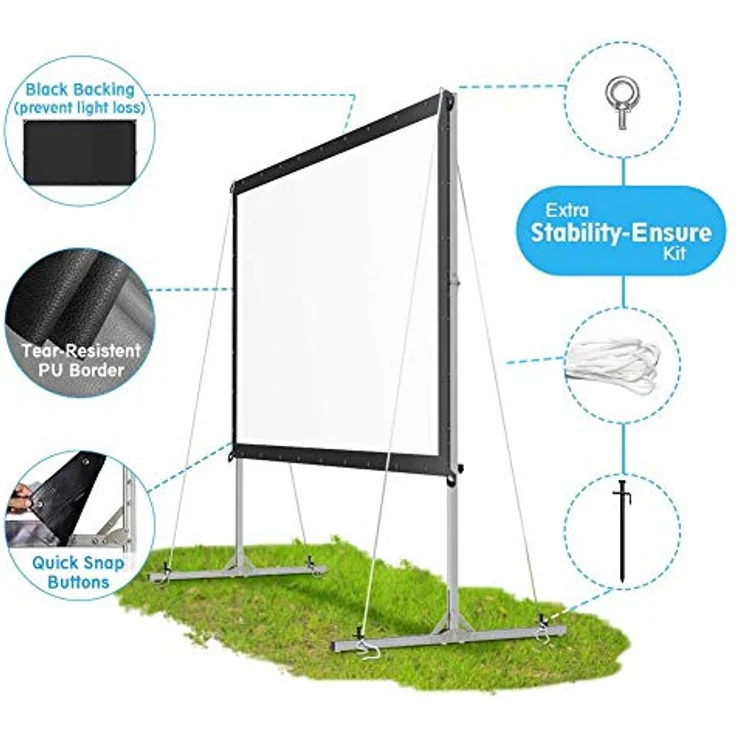 ESMART Professional MIMOBI Faltrahmen-Beamer-Leinwand 332 x 187 cm (150'') 16:9 – Bild 6