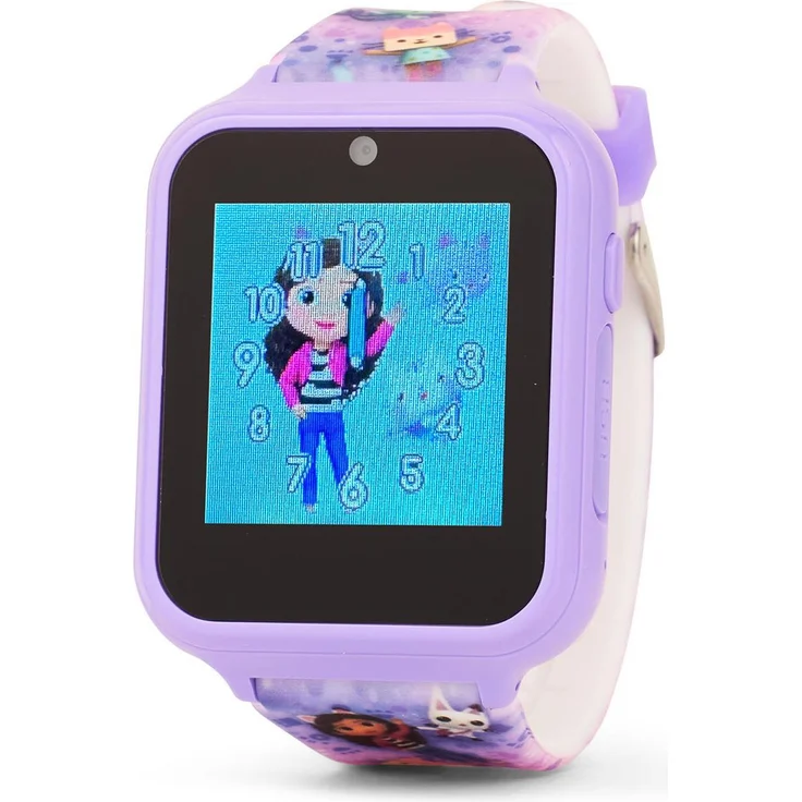 Accutime Gabby's Dollhouse, Smartwatch mit integrierter Kamera, Pedometer und sechs Spielen, silber mit silikonarmband
