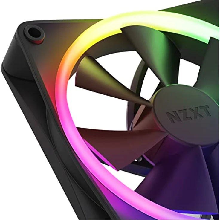 Nzxt F140 RGB Fans - RF-R14SF-B1 - Erweiterte Anpassung der RGB-Beleuchtung – Flüsterleise Kühlung – Single (RGB-Lüfter und Controller ERFORDERLICH & Nicht ENTHALTEN) -140mm-Lüfter – Schwarz – Bild 4