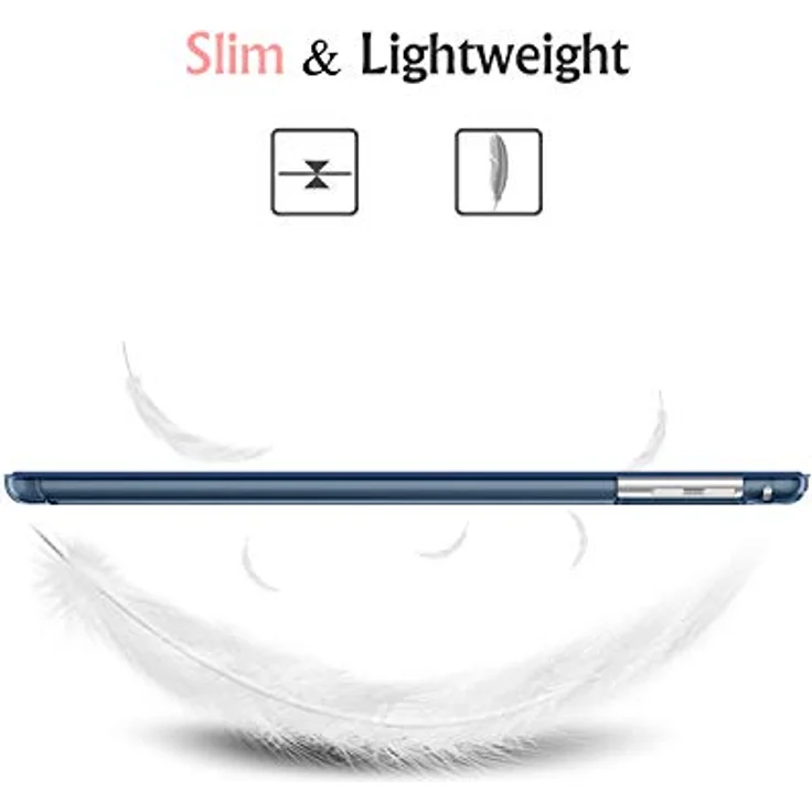 Fintie Hülle für iPad Air 2 (2014 Modell) / iPad Air (2013 Modell) - Ultradünne Superleicht Schutzhülle mit Transparenter Rückseite Abdeckung mit Auto Schlaf/Wach Funktion, Marineblau – Bild 4