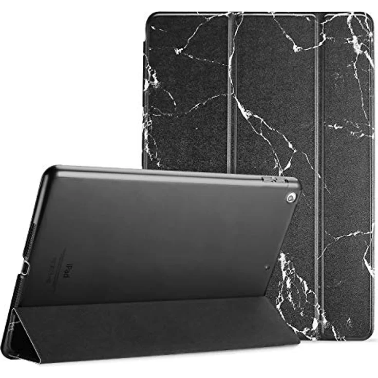 ProCase Hülle für iPad Air 3 (10,5 Zoll) und iPad Pro 10.5, transluzente Schutzhülle mit Auto Schlafen/Wachen Funktion - Marmor Schwarz – Bild 1