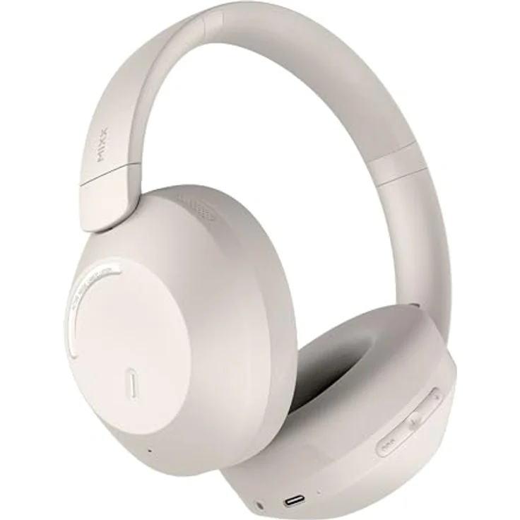 Mixx Audio StreamQ C4, Wireless Kopfhörer mit 40 Stunden Akkulaufzeit und aktiver Geräuschunterdrückung, Sand – Bild 1