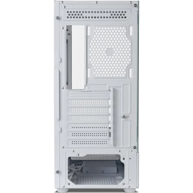 NOX XTREME PRODUCTS Hummer Vision White, Semitower ATX Gehäuse mit gehärtetem Glas, Platz für 5 Lüfter, kompatibel mit Grafikkarten bis 300mm, USB 3.0, Weiß – Bild 4