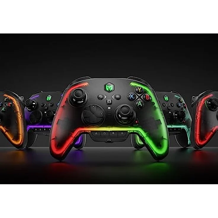 BIGBIG WON Rainbow 2 Pro PC Controller, Kabellos mit 6-Achsen-Gyro und ALPS Joystick, Hall-Effekt Trigger, 3,5 mm-Audio, inklusive Ladestation, für PC Windows/Android/iOS/Switch (Schwarz) – Bild 3