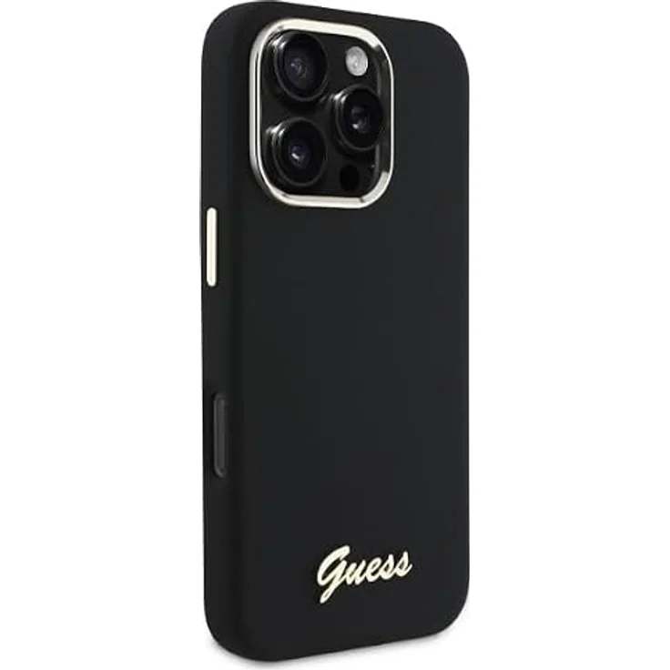 CG MOBILE Guess GUHCP16XSMBSLK Hülle für iPhone 16 Pro Max 6.9", Schwarz, Hartschalenkoffer aus TPU/PC/Silikon mit Metal-Logo und Rahmen – Bild 4