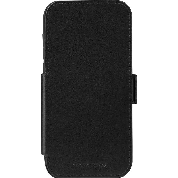 dbramante1928 Dbramante Copenhagen Wallet-Hülle für Apple iPhone 17 Pro, Schwarz, aus Vollnarbenleder, stoßfest, freihändig nutzbar